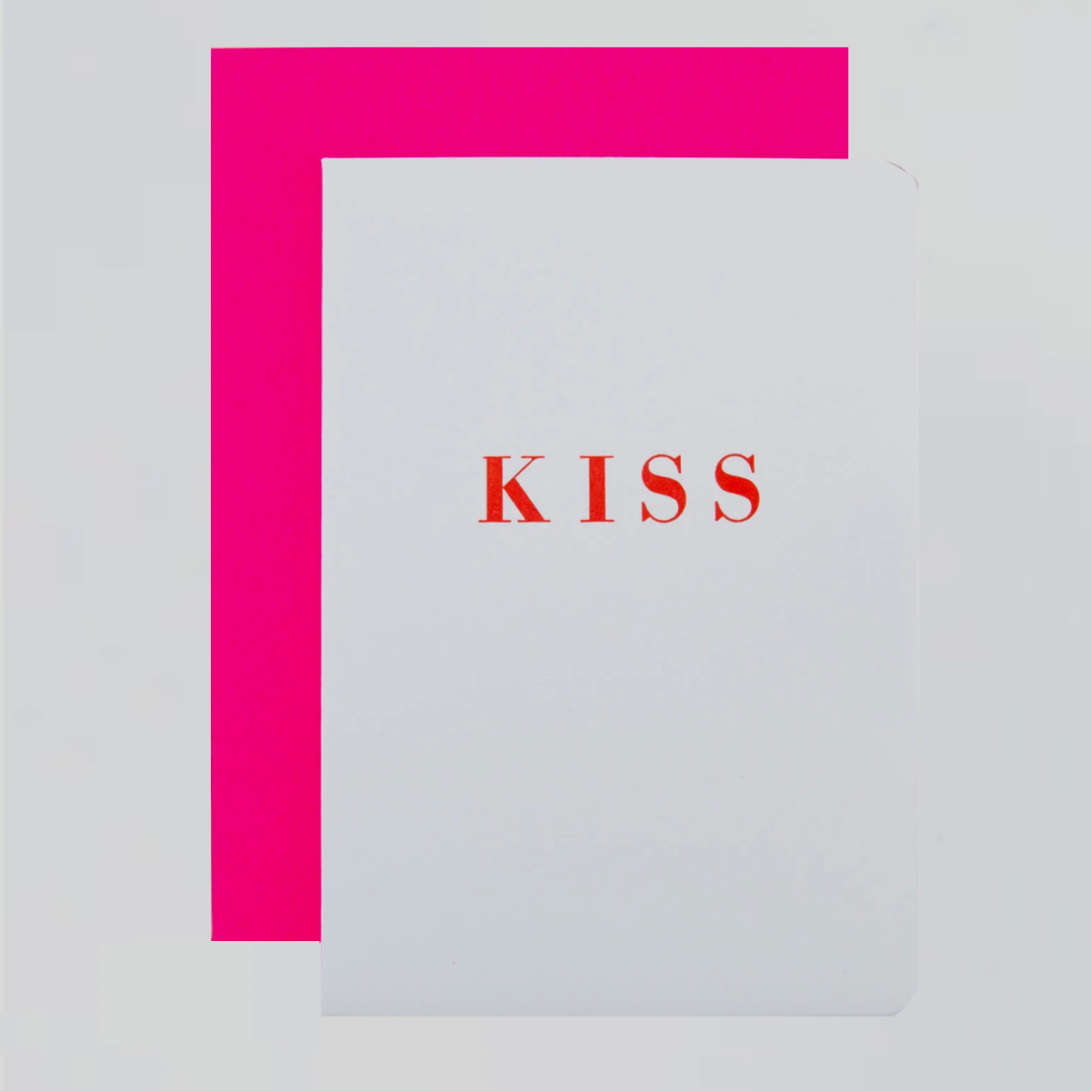 Klappkarte Kiss Le Typographe, DIN A6 mit Umschlag