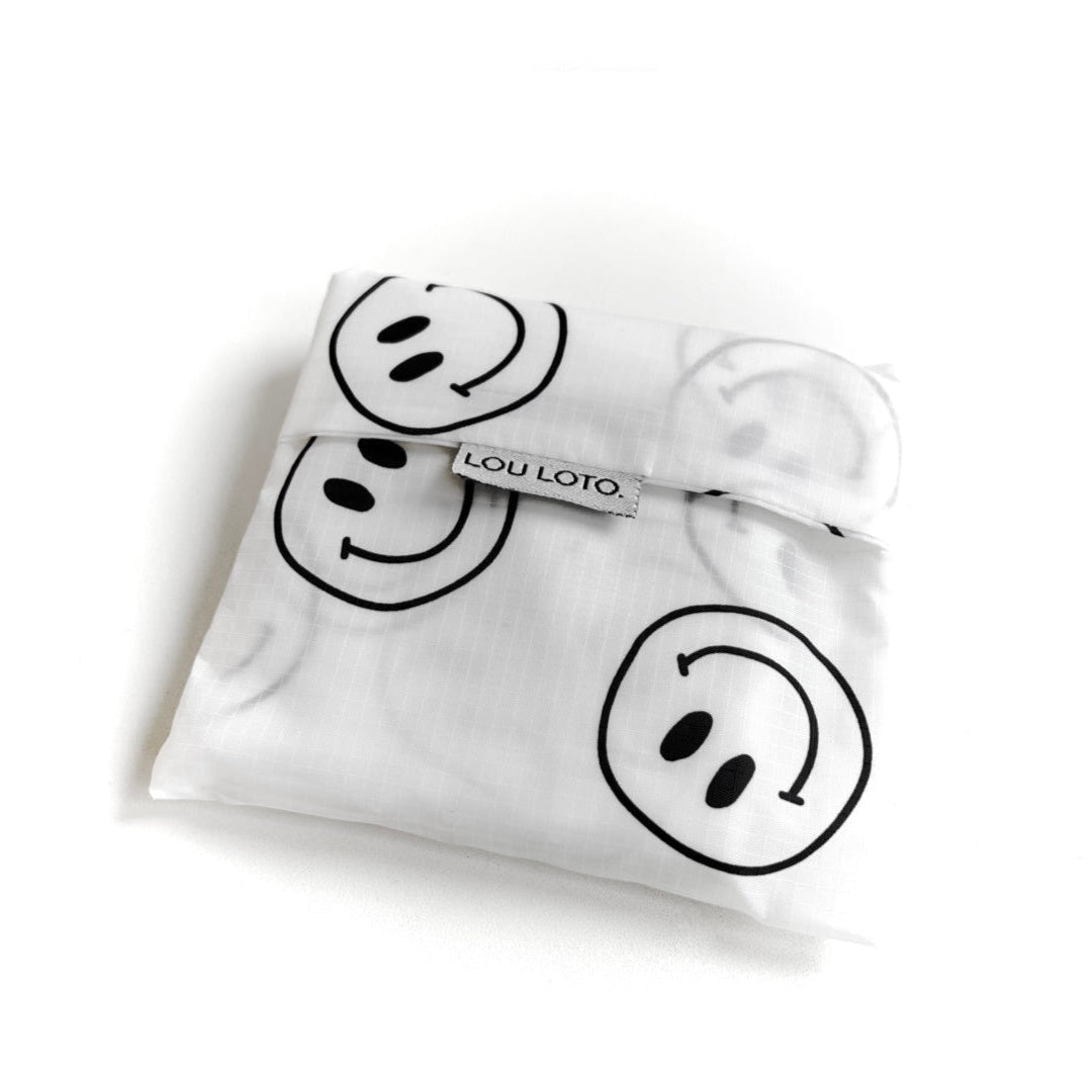 Shopping Bag - Black Smiley