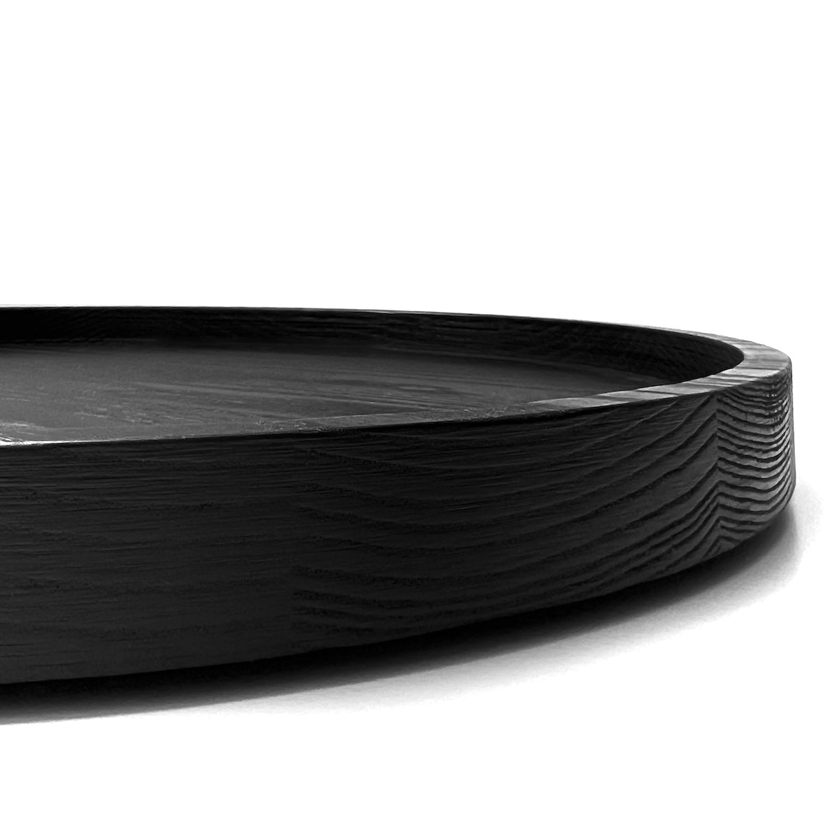 Rundes Designer Holztablett Serax, schwarz