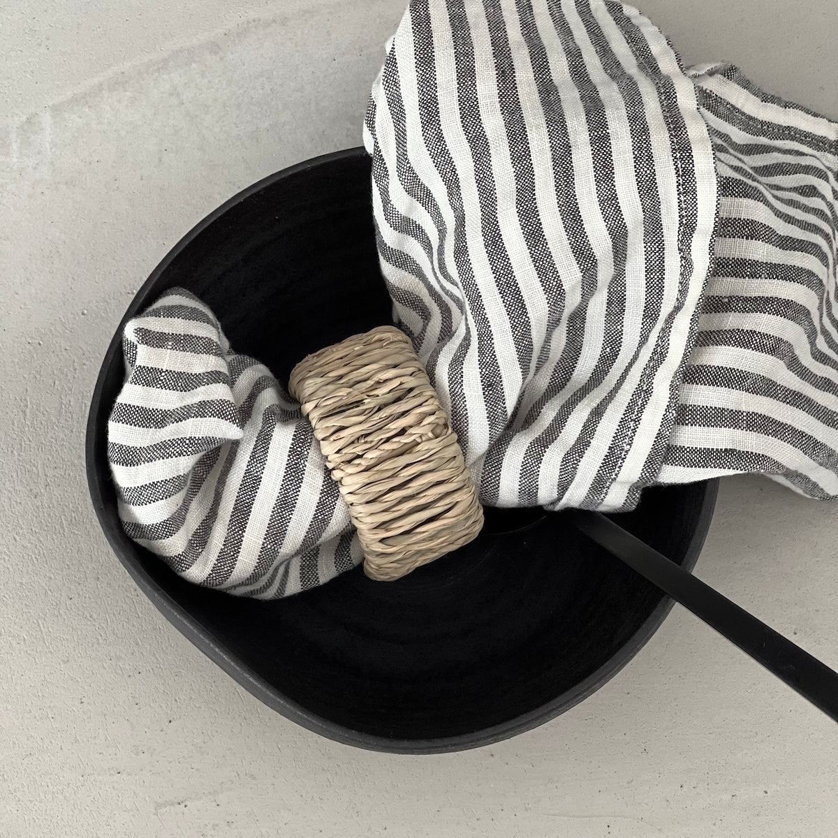 Leinen Serviette - Strips