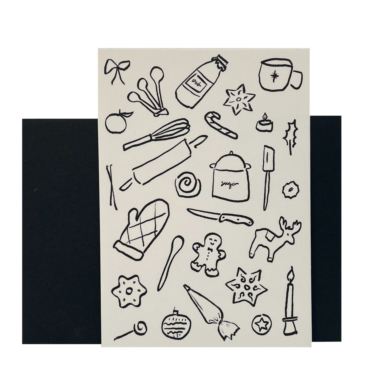 Postkarte - Weihnachtsbäckerei