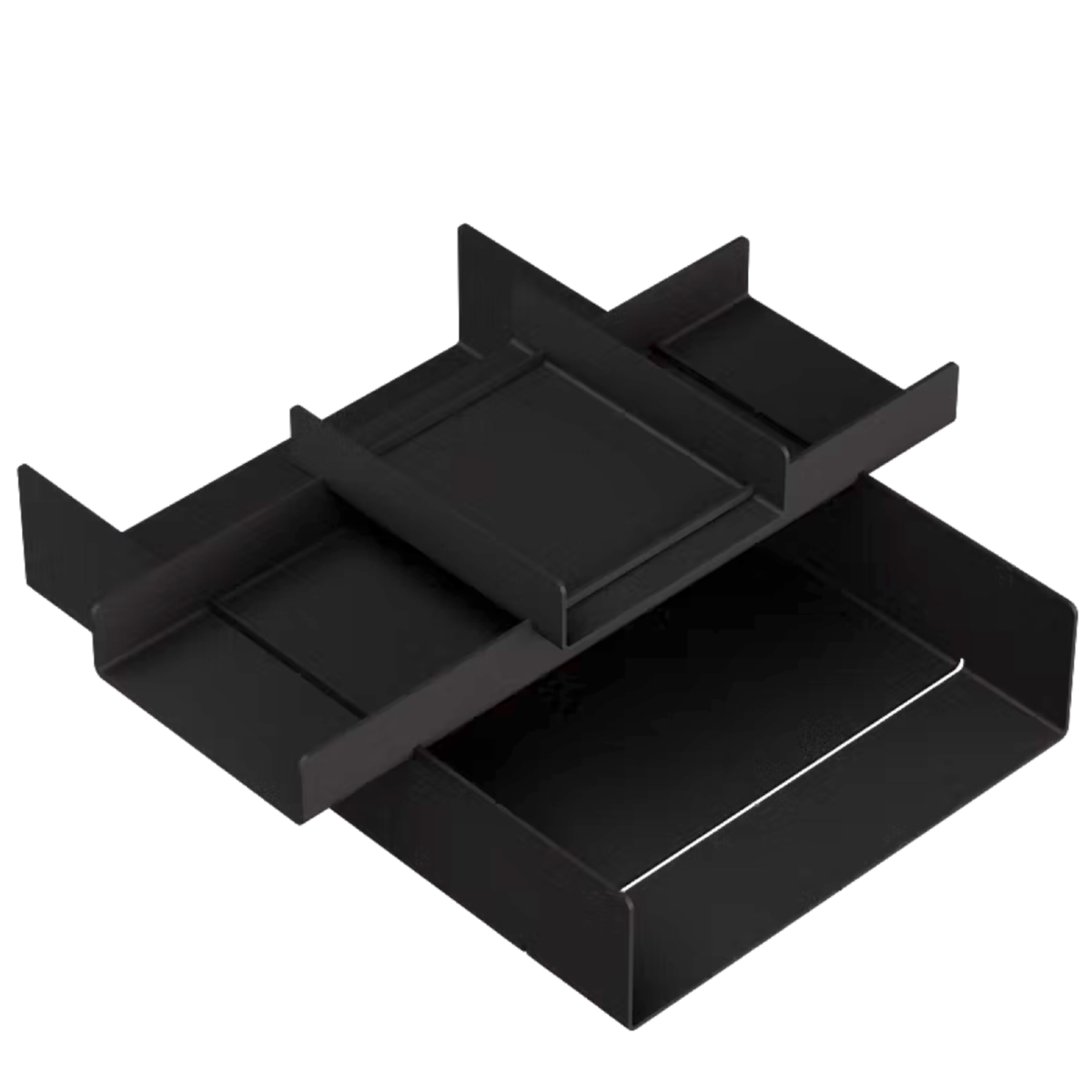 Moderner schwarzer Schreibtisch Organizer aus Metall