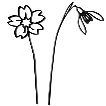 Deko Holzblumen - in zwei Varianten