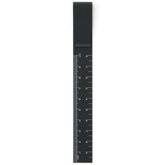 Schwarzes Aluminium Linial, mit Clip