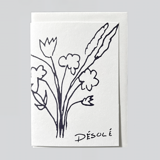 Karte zur Entschuldigung mit Blumen