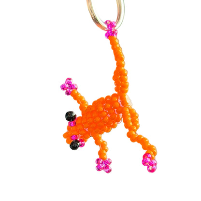 Frosch Schlüsselanhänger orange