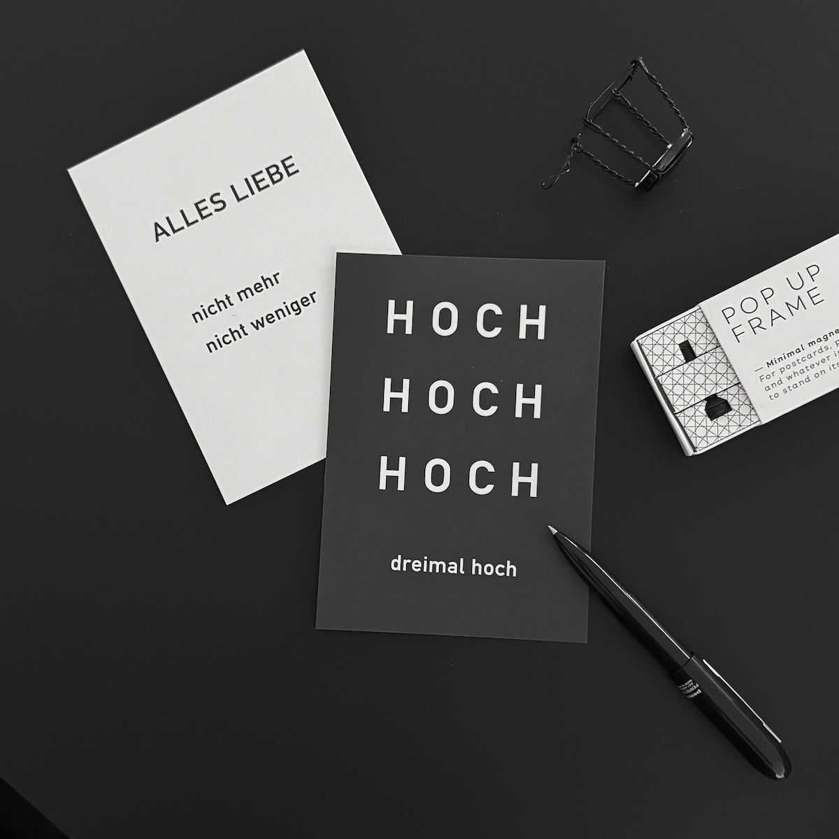 Postkarte - dreimal hoch