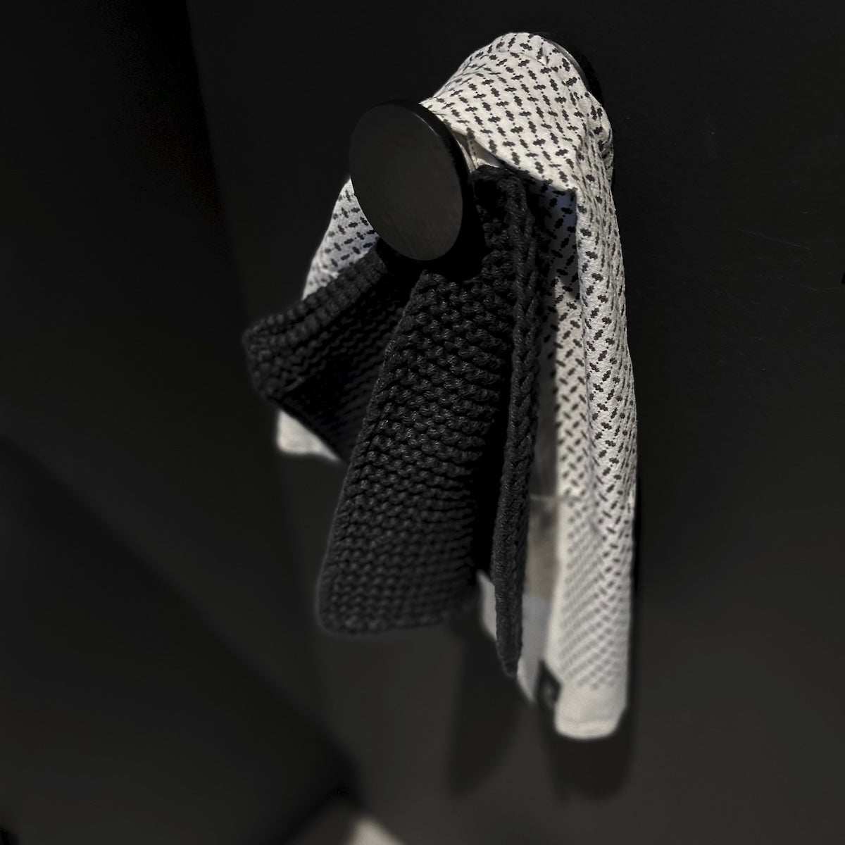 Küchenaccessoires in schwarz weiß