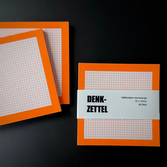 Haftnotizen in neon Orange
