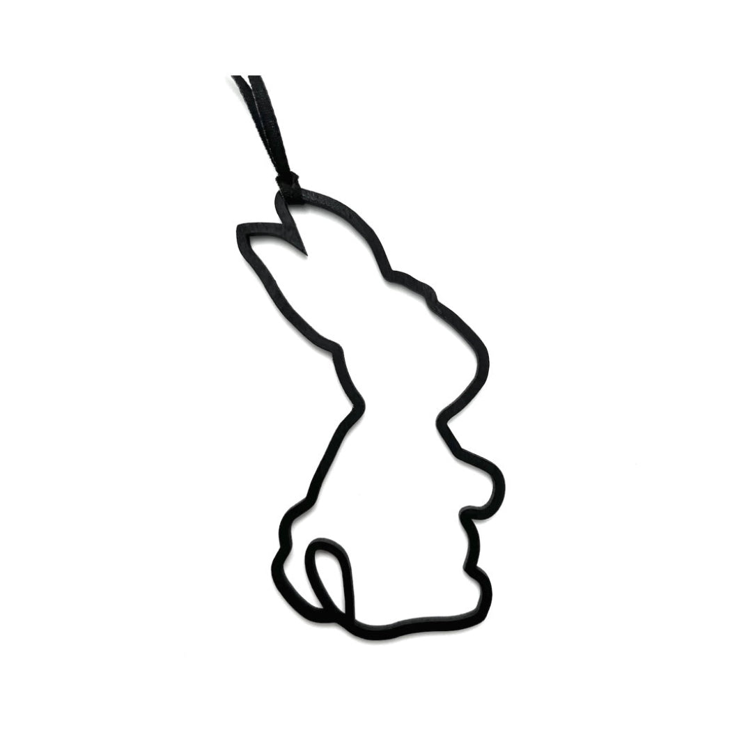 Osteranhänger aus Holz schwarz 