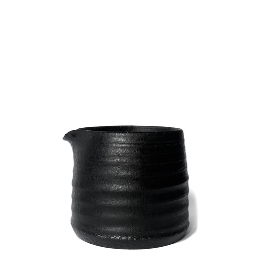 Keramik Kännchen matt schwarz für Öl und Milch, handgefertigt Ø 5,5cm