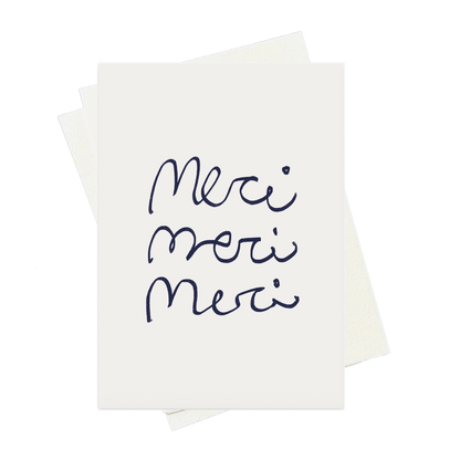 Karte Merci handgeschrieben