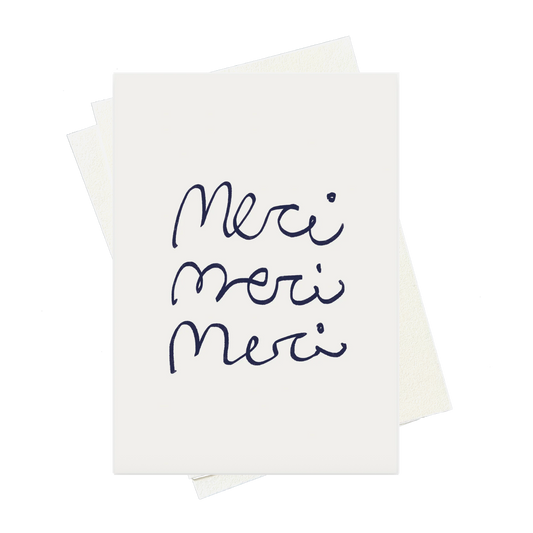 Karte Merci handgeschrieben
