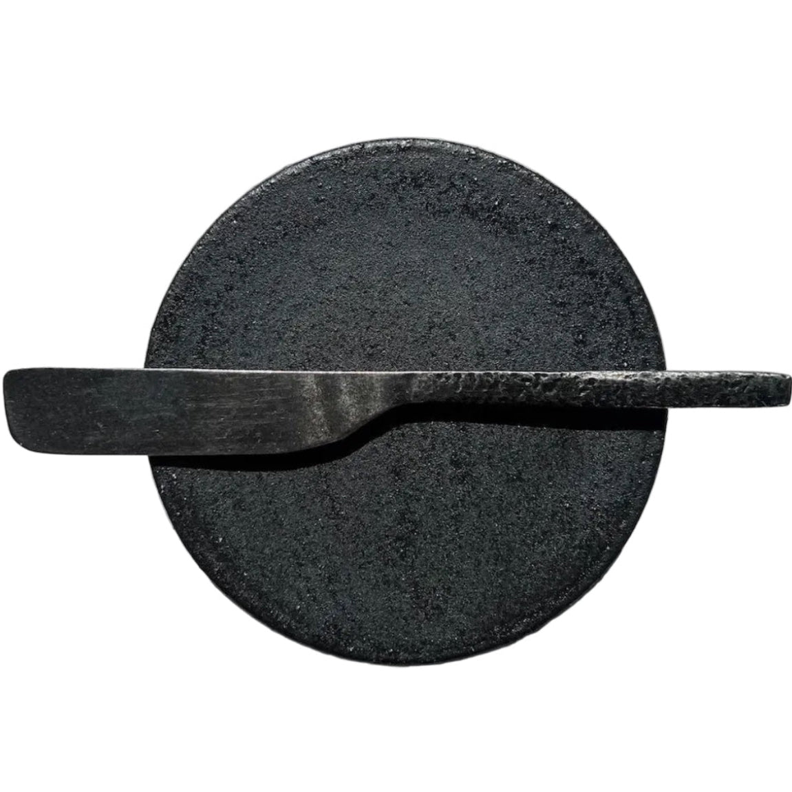 Schwarze Keramik Butterdose 
