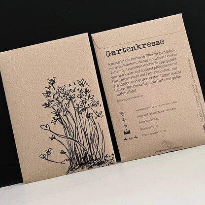 Tüte Kresse Samen Gartenkresse