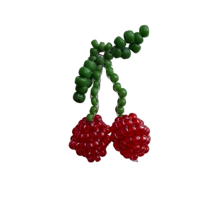 magnet kleine Kirsche aus Glasperlen