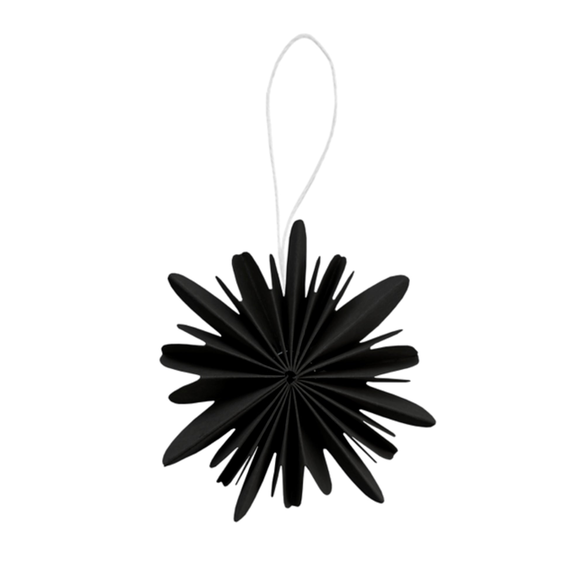 Filigrane schwarze Ornament Blume aus Papier. Zur Dekoration im Strauß oder auch auf der festlichen Tafel.