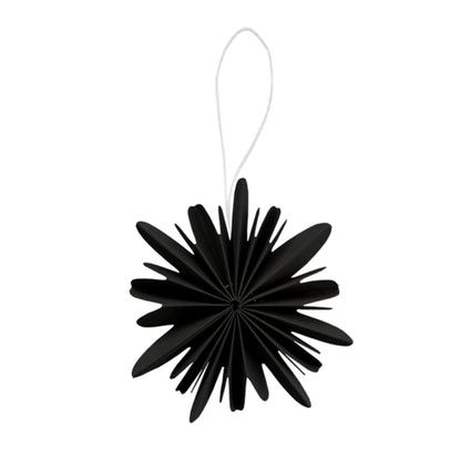 Filigrane schwarze Ornament Blume aus Papier. Zur Dekoration im Strauß oder auch auf der festlichen Tafel.