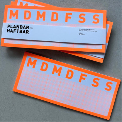 Neon Wochenplan selbstklebend