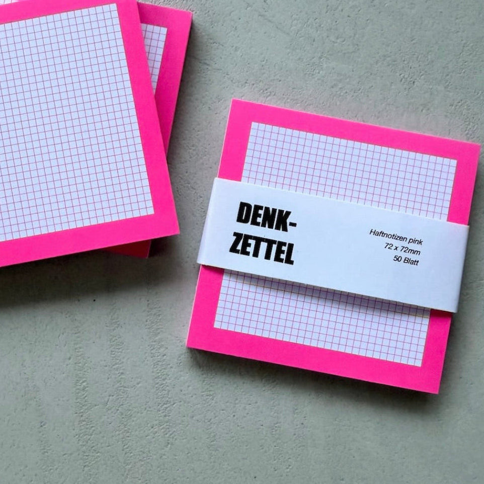 Haftnotizen in Pink