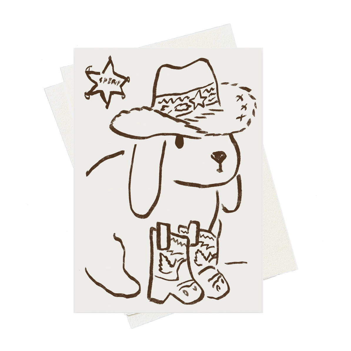 Postkarte - Sheriff Bunny