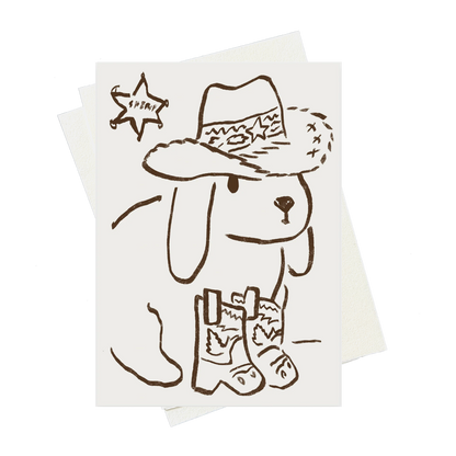 Postkarte - Sheriff Bunny