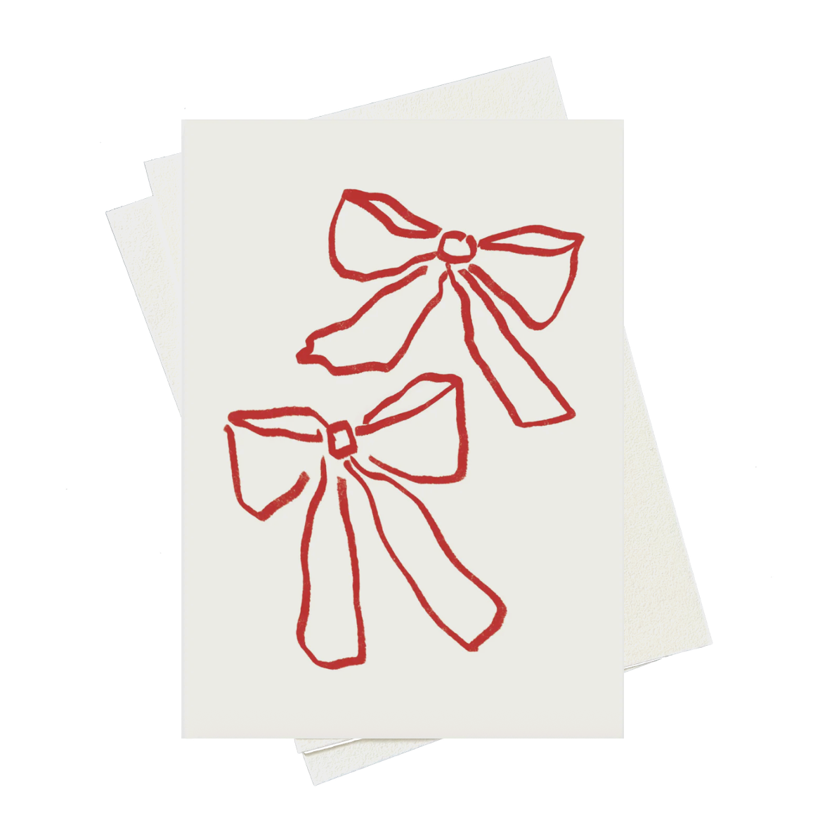 Postkarte mit oter Schleife