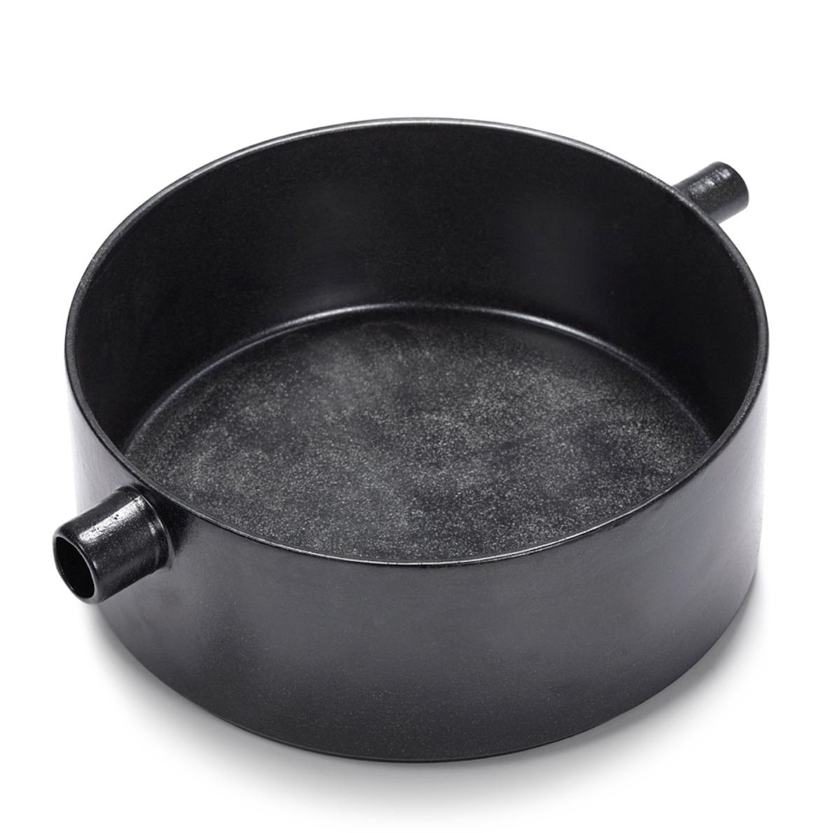 Hoche schwarze Servier- und Ofen Schale aus der FCK-Kollektion von Serax. Ø 25cm x 9,8cm Spülmaschinenfest