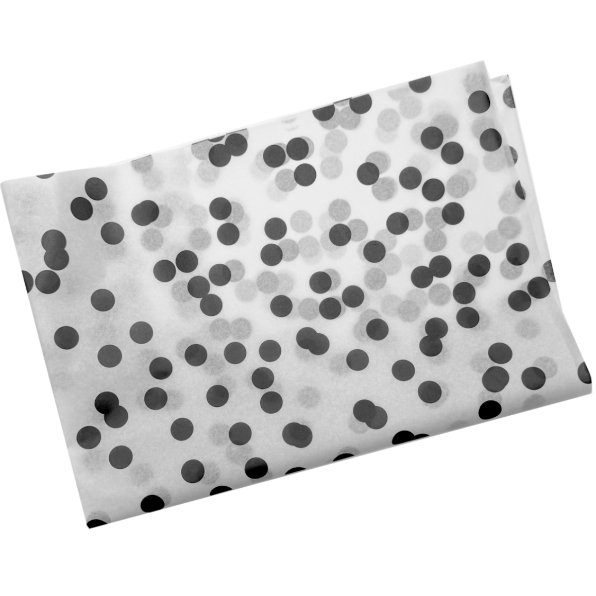 Weises Seidenpapier mit schwarzen Punkten