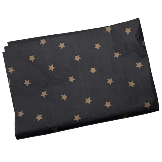 Seidenpapier mit goldenen Sternen