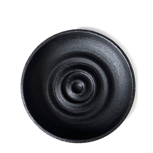 Schwarze Keramik Seifenschale, Unikat-Handarbeit