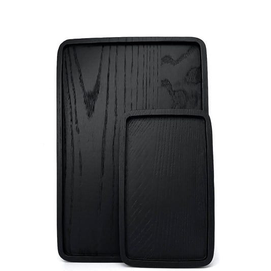Schwarzes Holztablett Passe Partout von Serax aus karbonisierter Esche