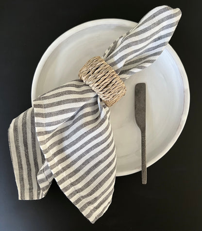 Leinen Serviette - Strips