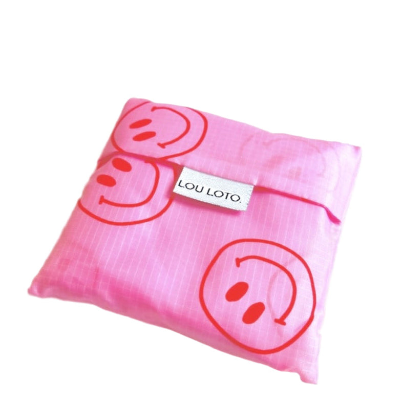 Shopping Bag - Pink Smiley