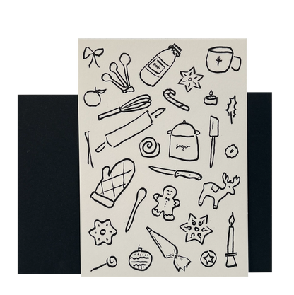 Postkarte - Weihnachtsbäckerei