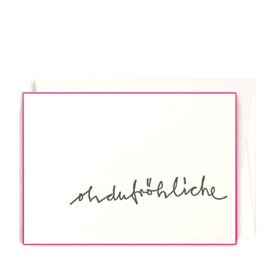 Weihnachtskarte letterpress oh du fröhliche