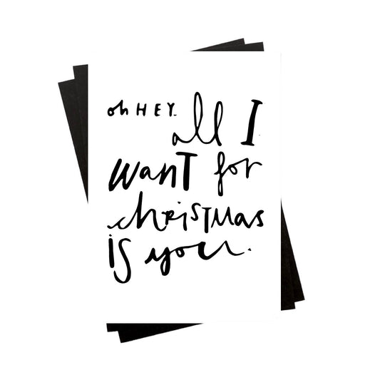 Postkarte - all I want for Christmas is you