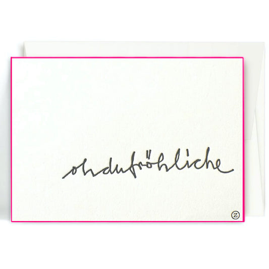Karte mit Umschlag - oh du fröhliche