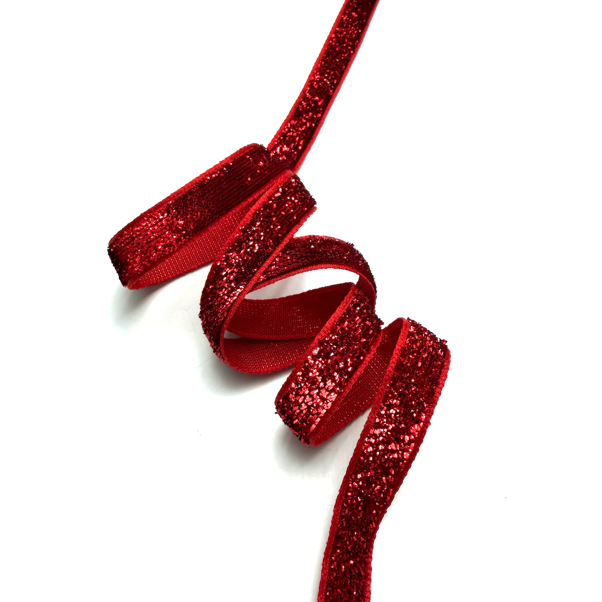 Rotes Glitzer Schleifenband