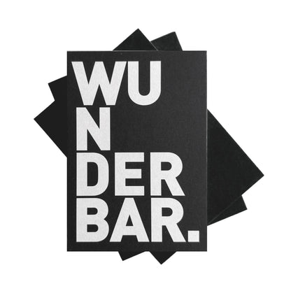 Postkarte mit wunderbar Schriftzug 