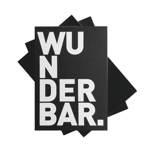 Postkarte mit wunderbar Schriftzug 